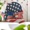 4th of July Patriotic Stars Eagle Wreath Throw Pillow Cover, 18 x 18 Inch Memorial Day Independence Day Stripes America Flag Decor Cushion Case for Sofa Couch Set of 2